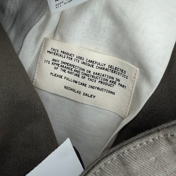 NWT Nicholas Daley Green Khaki Mix Double-Pocket Patchwork Straight Leg Pants - Picture 7 of 16